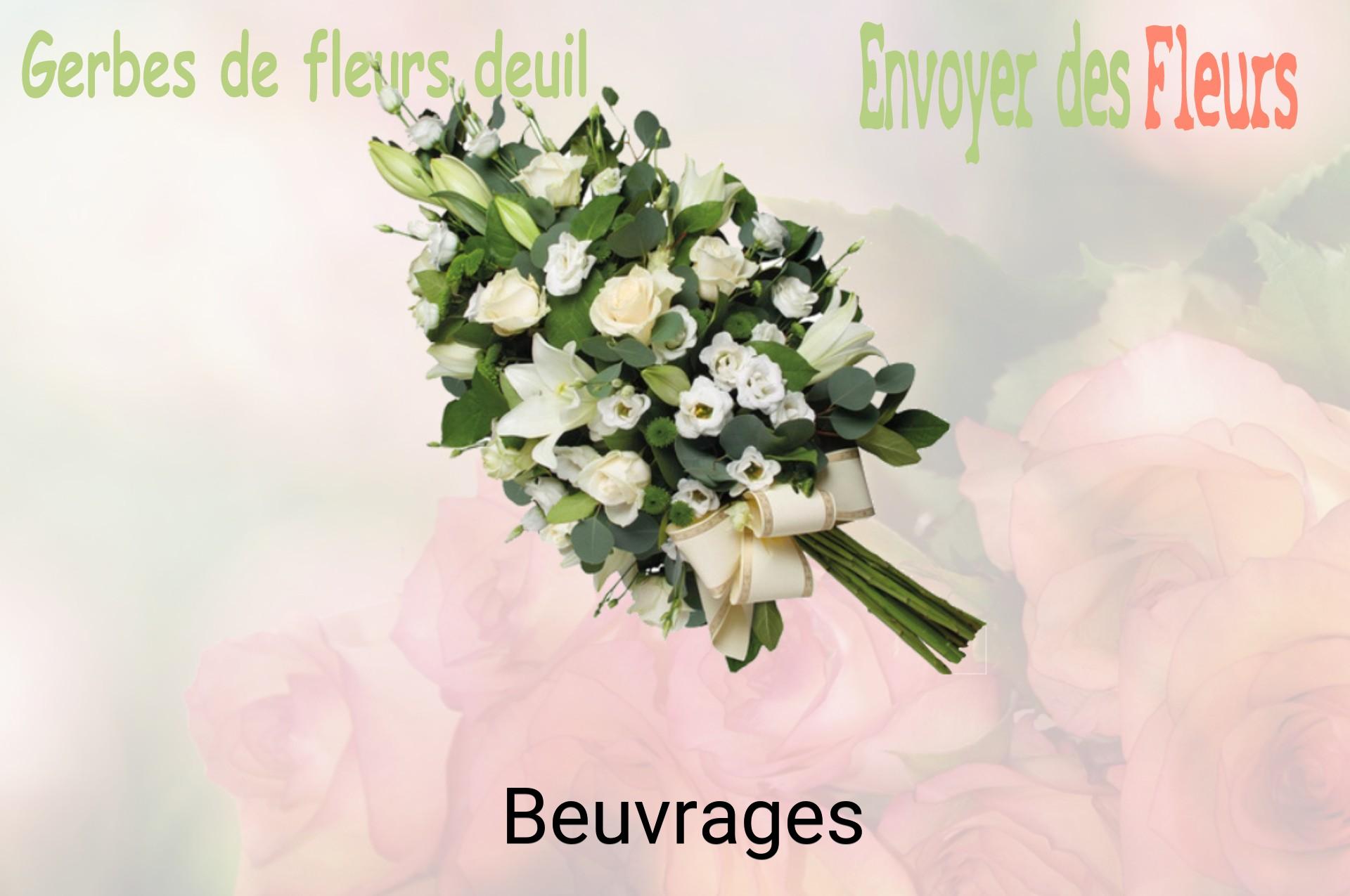 Gerbe de fleurs de deuil livrée à Beuvrages